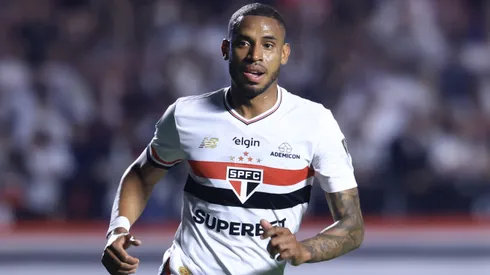  Andre Silva jogador do Sao Paulo durante partida contra o Atletico Nacional no estadio Morumbi pelo campeonato Copa Libertadores 2025. Foto: Marcello Zambrana/AGIF
