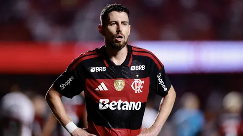 Jorginho jogador do Flamengo durante partida contra o Sao Paulo no estadio Morumbi pelo campeonato Brasileiro A 2026. Foto: Marcello Zambrana/AGIF
