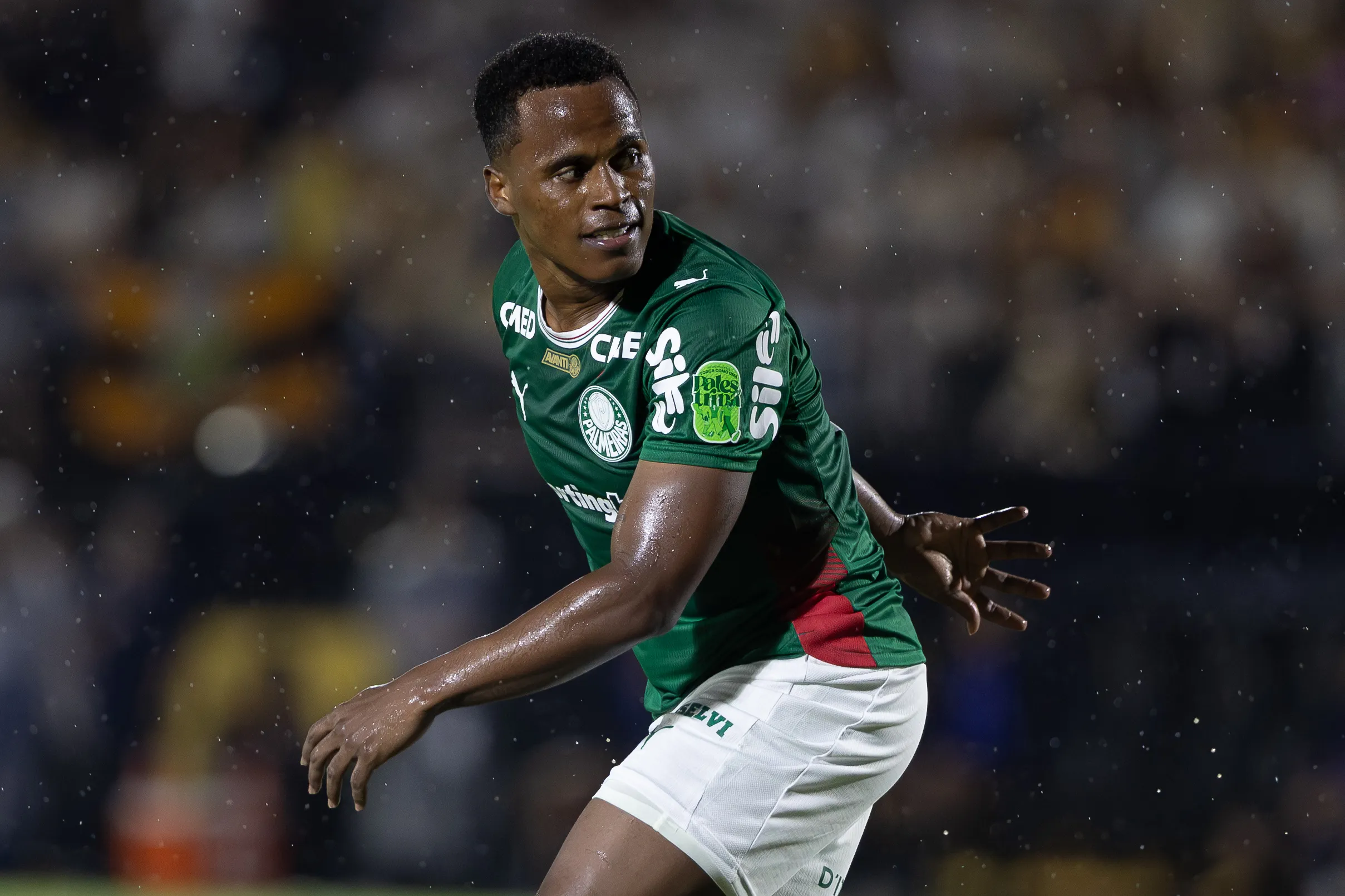 SP – NOVO HORIZONTE – 08/03/2026 – PAULISTA 2026, NOVORIZONTINO X PALMEIRAS – Jhon Arias jogador do Palmeiras durante partida contra o Novorizontino no estadio Jorge Ismael de Biasi pelo campeonato Paulista 2026. Foto: Joisel Amaral/AGIF