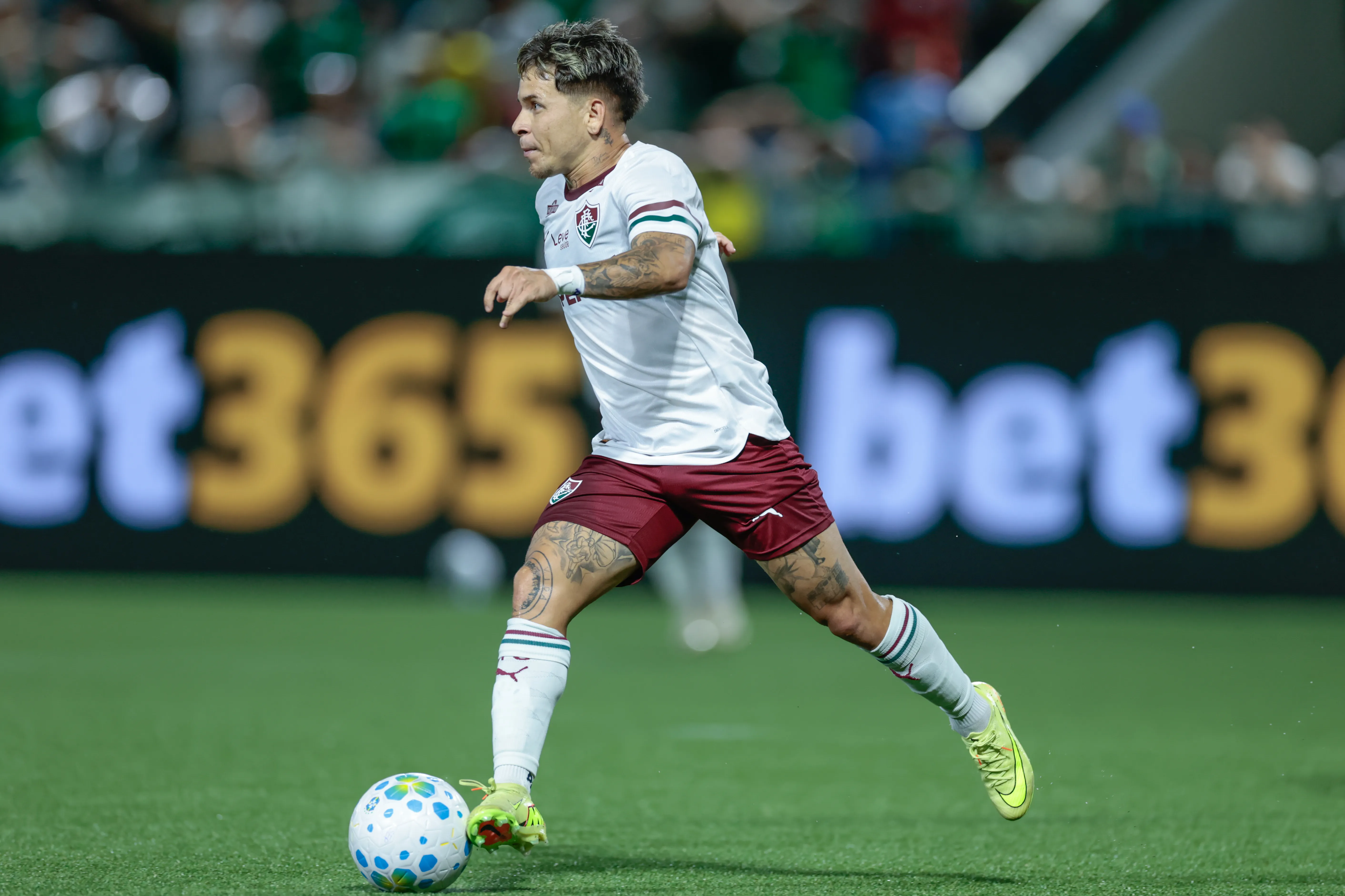 Soteldo jogador do Fluminense durante partida contra o Palmeiras no estadio Arena Barueri pelo campeonato Brasileiro A 2026. Foto: Marcello Zambrana/AGIF