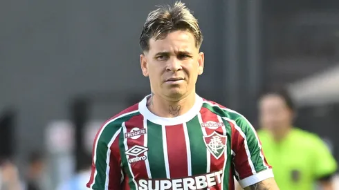 SOTELDO jogador do Fluminense durante partida contra o Santos no estadio Vila Belmiro pelo campeonato Brasileiro A 2025. Foto: Jota Erre/AGIF
