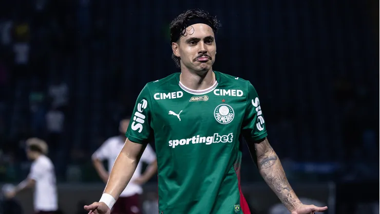 Mauricio jogador do Palmeiras durante partida contra o Fluminense no estadio Arena Barueri pelo campeonato Brasileiro A 2026. Foto: Ettore Chiereguini/AGIF