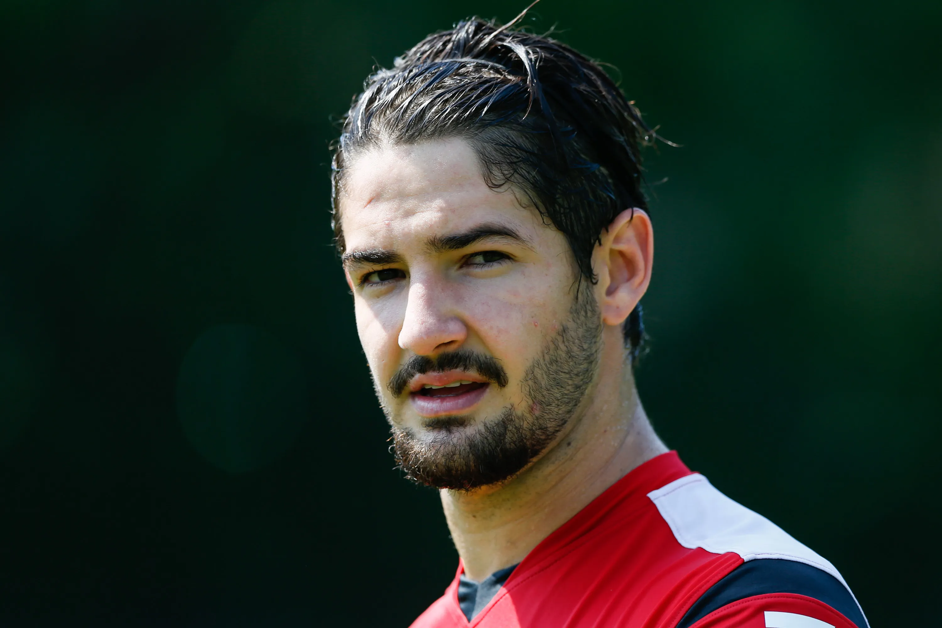SAO PAULO – SP – 15/09/2015 – TREINO DO SAO PAULO – Alexandre Pato durante treino do Sao Paulo no CT da Barra Funda. Foto Marcello Zambrana/AGIF