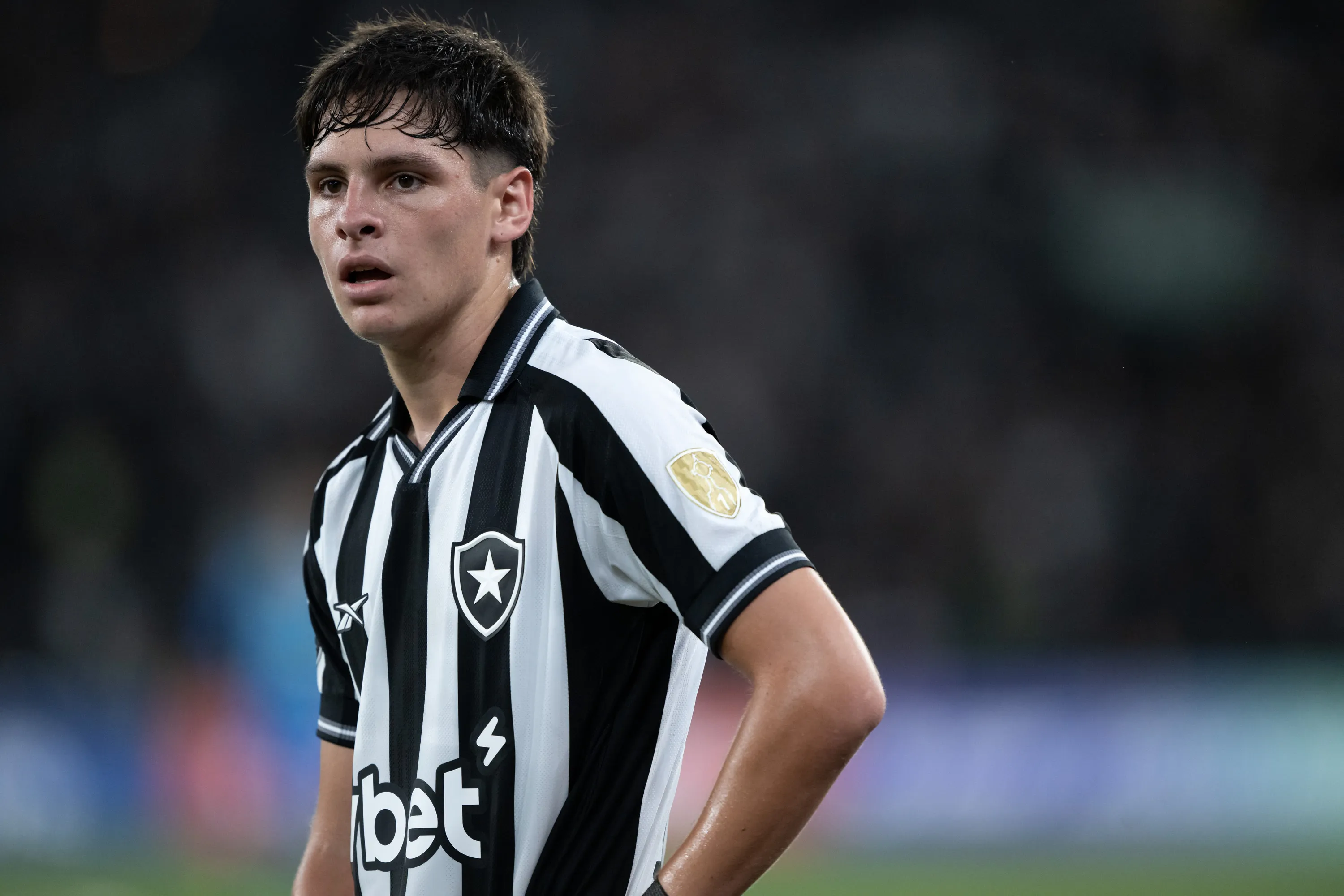 Montoro jogador do Botafogo durante partida contra o Barcelona de Guayaquil no estadio Engenhao pelo campeonato Copa Libertadores 2026. Foto: Jorge Rodrigues/AGIF