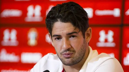 Atacante Alexandre Pato durante coletiva de imprensa do Sao Paulo no CT da Barra Funda. 
