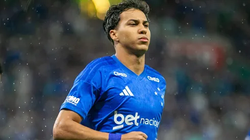 Kaio Jorge jogador do Cruzeiro comemora seu gol durante partida contra o America-MG no estadio Mineirao pelo campeonato Mineiro 2026.