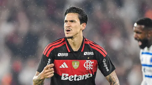 Pedro jogador do Flamengo durante partida contra o Cruzeiro no estadio Maracana pelo campeonato Brasileiro A 2026. Foto: Thiago Ribeiro/AGIF