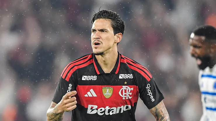 Pedro jogador do Flamengo durante partida contra o Cruzeiro no estadio Maracana pelo campeonato Brasileiro A 2026. Foto: Thiago Ribeiro/AGIF