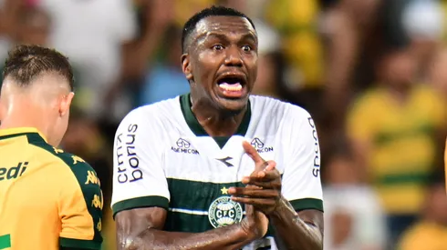 Jacy jogador do Coritiba durante partida contra o Cuiaba no estadio Arena Pantanal pelo campeonato Brasileiro B 2025. Foto: Francisco Alves/AGIF