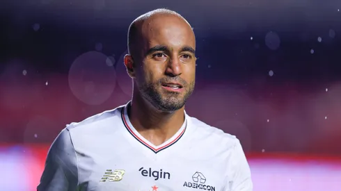 Lucas Moura jogador do São Paulo comemora seu gol durante partida contra o Primavera no estádio Morumbi pelo campeonato Paulista 2026. Foto: Marcello Zambrana/AGIF