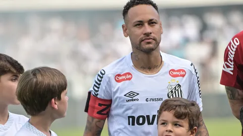 Neymar Jr jogador do Santos durante partida contra o Corinthians no estadio Vila Belmiro pelo campeonato Brasileiro A 2026. Foto: Jota Erre/AGIF