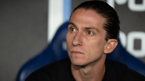 Filipe Luis tecnico do Flamengo durante partida contra o Estudiantes no estadio Maracana pelo campeonato Copa Libertadores 2025.