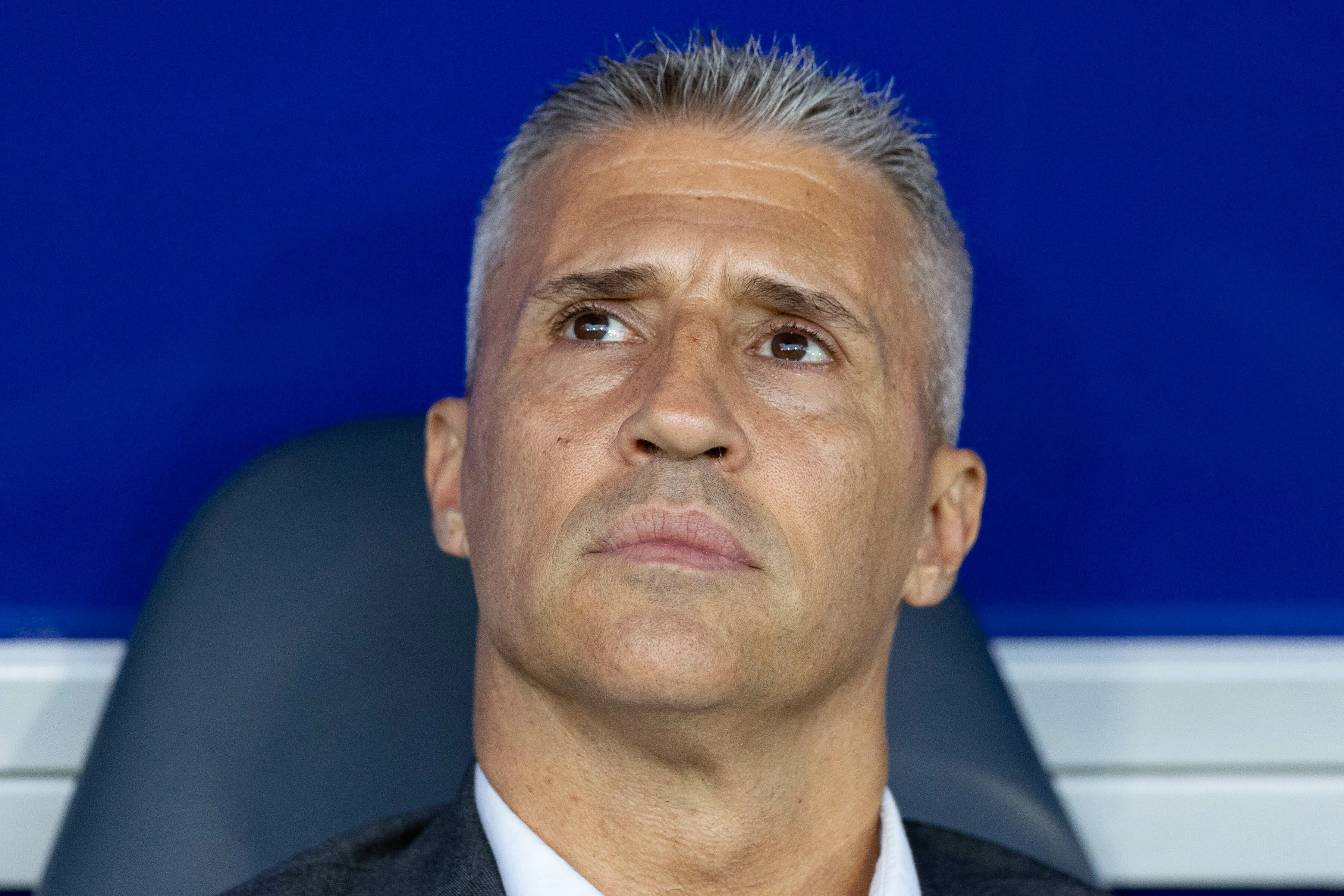 SP – BRAGANCA PAULISTA – 21/02/2026 – PAULISTA 2026, BRAGANTINO X SAO PAULO – Hernan Crespo tecnico do Sao Paulo durante partida contra o Bragantino no estadio Cicero De Souza Marques pelo campeonato Paulista 2026. Foto: Joisel Amaral/AGIF