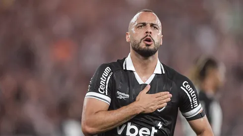Arthur Cabral jogador do Botafogo comemora seu gol durante partida contra o Corinthians no estadio Engenhao pelo campeonato Brasileiro A 2025.
