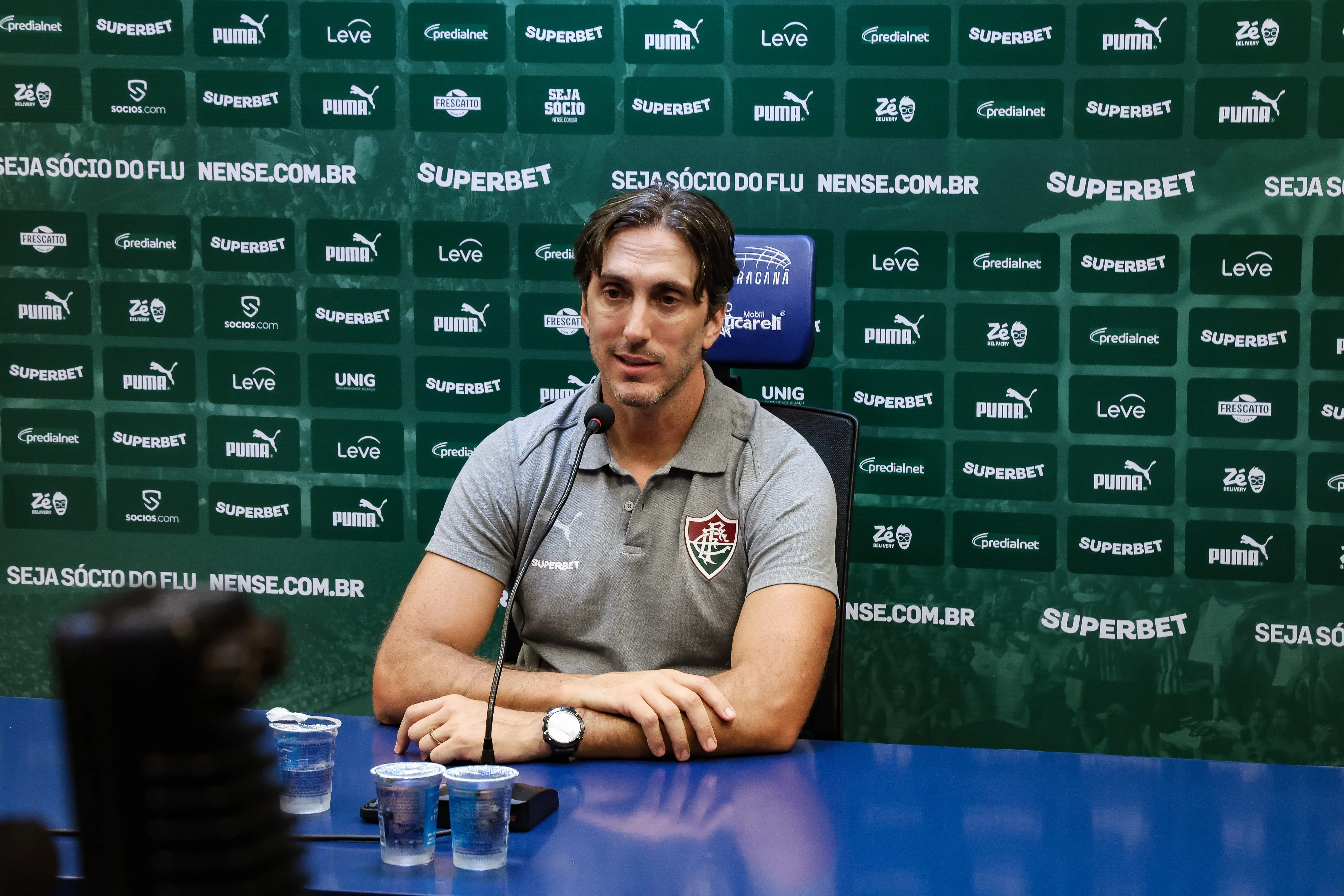 Zubeldía justifica situação de Millán. FOTO: MARCELO GONÇALVES / FLUMINENSE F.C.