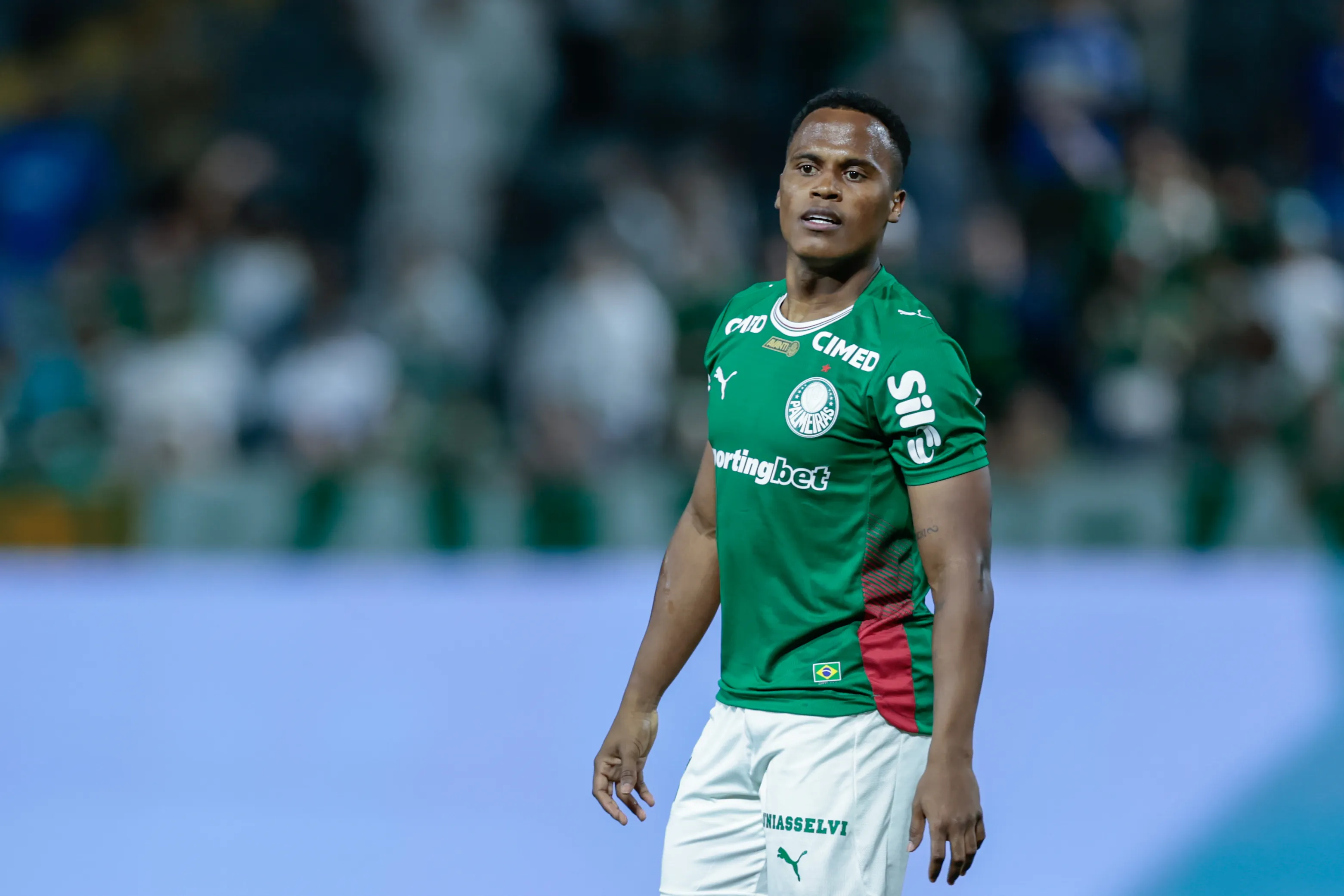 Jhon Arias tem início mais lento no Palmeiras – Foto: Marcello Zambrana/AGIF.
