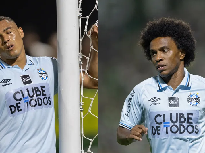 Willian e Carlos Vinicius sofrem pressão da torcida após empate do Grêmio