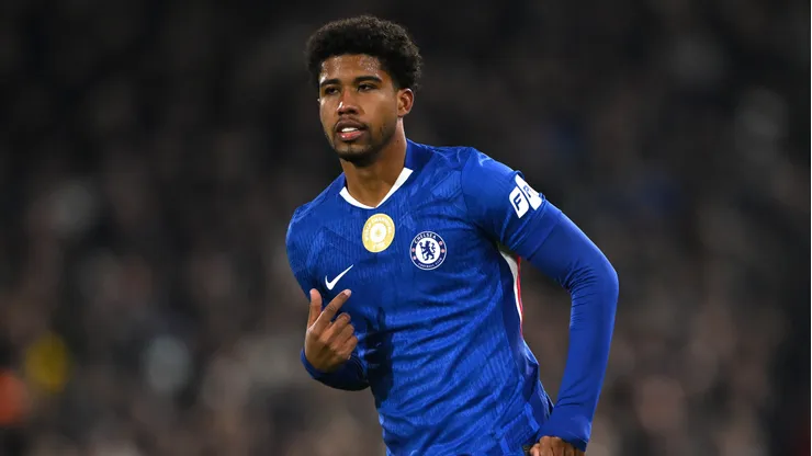 Andrey Santos of Chelsea looks on during the Premier League match between Fulham and Chelsea at Craven Cottage on January 07, 2026 in London, England.