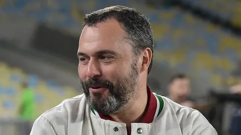 Mario Bittencourt presidente do Fluminense durante partida contra o Palmeiras no estadio Maracana pelo campeonato Brasileiro A 2025. Foto: Thiago Ribeiro/AGIF