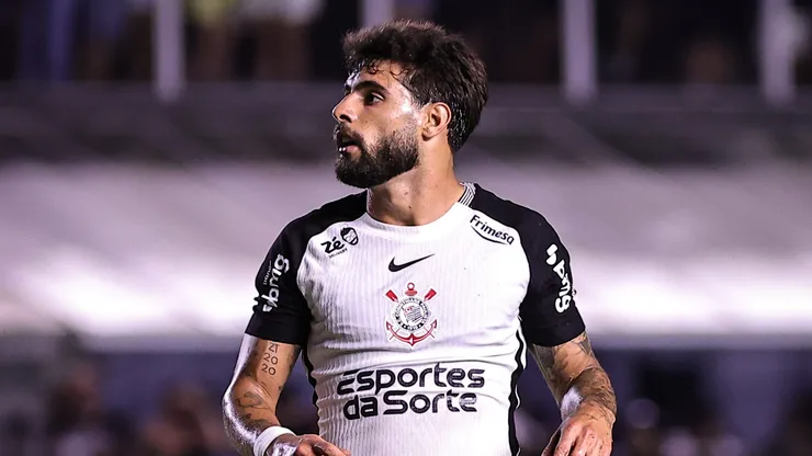 Yuri Alberto jogador do Corinthians durante partida contra o Bahia no estadio Vila Belmiro pelo campeonato Brasileiro A 2026. Foto: Fabio Giannelli/AGIF