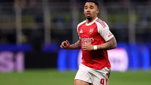 MILAN, ITALY – JANUARY 20: Gabriel Jesus of Arsenal during the UEFA Champions League 2025/26 League Phase MD7 match between FC Internazionale Milano and Arsenal FC at Stadio San Siro on January 20, 2026 in Milan, Italy. (Photo by Carl Recine/Getty Images)