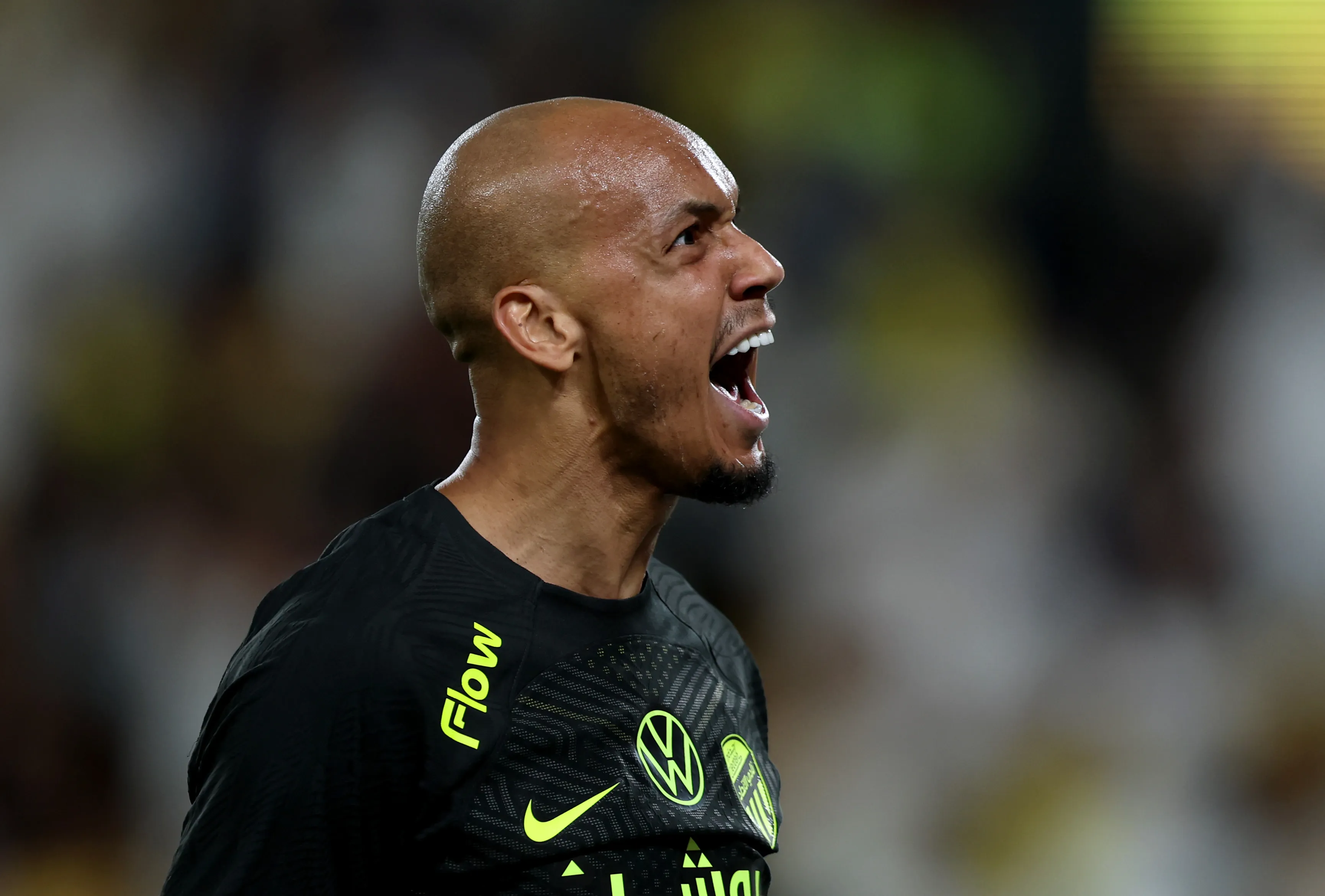 RIYADH, SAUDI ARABIA – MAY 07: Fabinho of Al-Ittihad celebrates at full-time following the team’s victory in the Saudi Pro League match between Al Nassr and Al Ittihad at Al-Awwal Park on May 07, 2025 in Riyadh, Saudi Arabia. (Photo by Yasser Bakhsh/Getty Images)