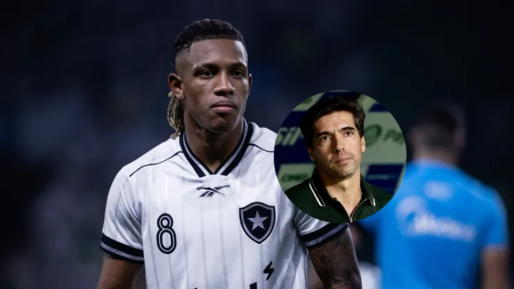 Danilo jogador do Botafogo durante partida contra o Palmeiras/Abel Ferreira técnico do Palmeiras durante partida contra o Botafogo (Imagem: Ettore Chiereguini/AGIF/Marcello Zambrana/AGIF)