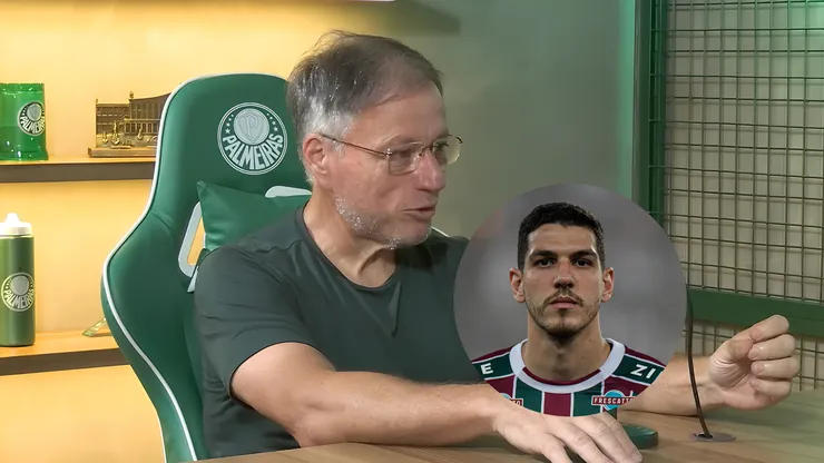 Anderson Barros, diretor de futebol do Palmeiras, em entrevista para o Canal do clube/ Nino jogador do Fluminense durante partida contra o América-MG (Imagem: Reprodução/Palmeiras/Thiago Ribeiro/AGIF)