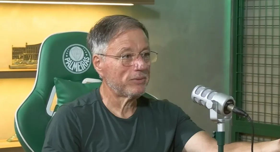 Anderson Barros, diretor de futebol. Foto: Reprodução/TV Palmeiras – YouTube