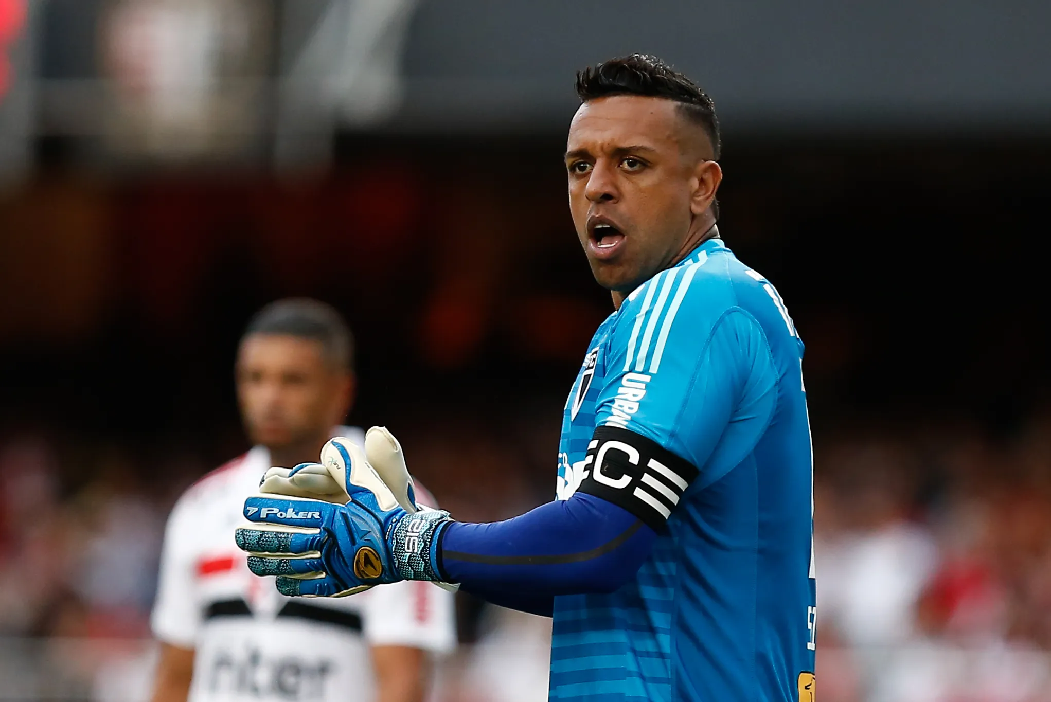 Sidão durante partida entre São Paulo e Flamengo no Campeonato Brasileiro de 2018. Foto: Marcello Zambrana/AGIF