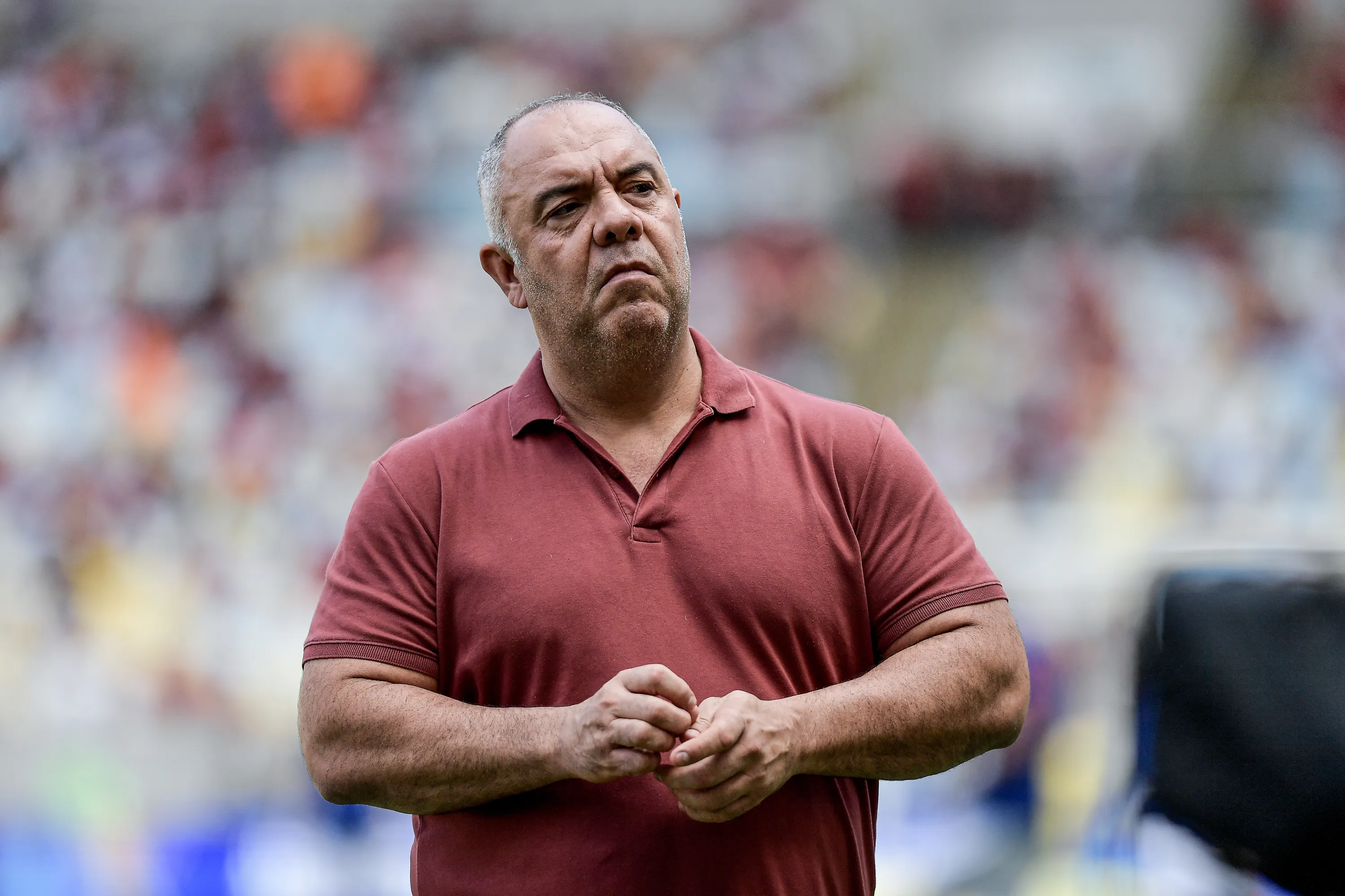 Marcos Braz dirigente do Flamengo durante partida contra o Nova Iguacu no estadio Maracana pelo campeonato Carioca 2024. Foto: Thiago Ribeiro/AGIF