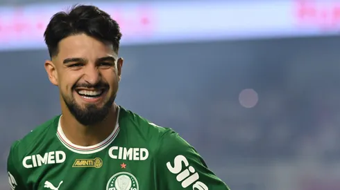 Flaco Lopez jogador do Palmeiras durante partida contra o Sao Paulo no estadio Morumbi pelo campeonato Brasileiro A 2026. Foto: Jota Erre/AGIF