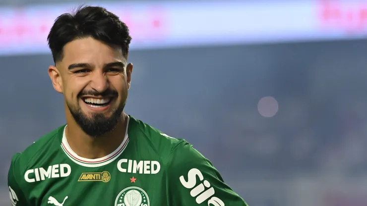 Flaco Lopez jogador do Palmeiras durante partida contra o Sao Paulo no estadio Morumbi pelo campeonato Brasileiro A 2026. Foto: Jota Erre/AGIF