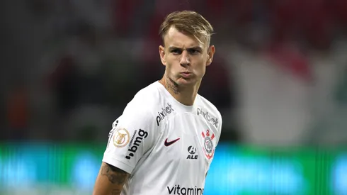 Róger Guedes jogador do Corinthians durante partida contra o Palmeiras no estádio Arena Allianz Parque pelo campeonato BRASILEIRO A 2023. Foto: Marcello Zambrana/AGIF