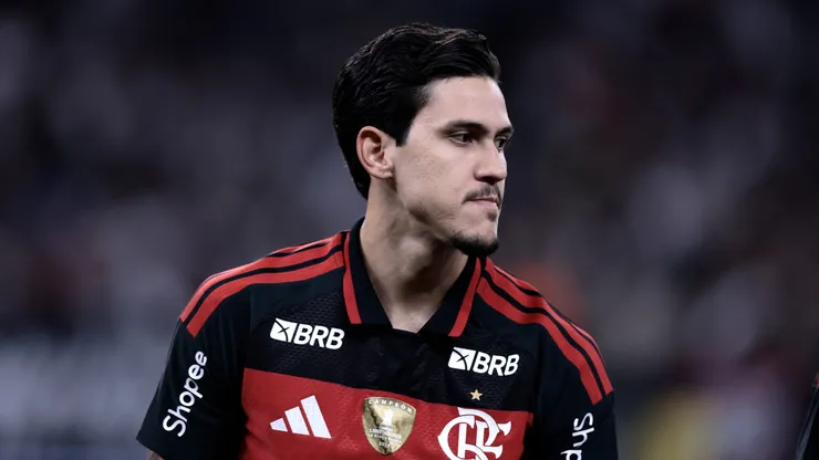 Pedro jogador do Flamengo durante partida contra o Corinthians no estadio Arena Corinthians pelo campeonato Brasileiro A 2026. Foto: Marcello Zambrana/AGIF