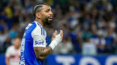 Gabigol jogador do Cruzeiro lamenta durante partida contra o CRB no estadio Mineirao pelo campeonato Copa Do Brasil 2025.