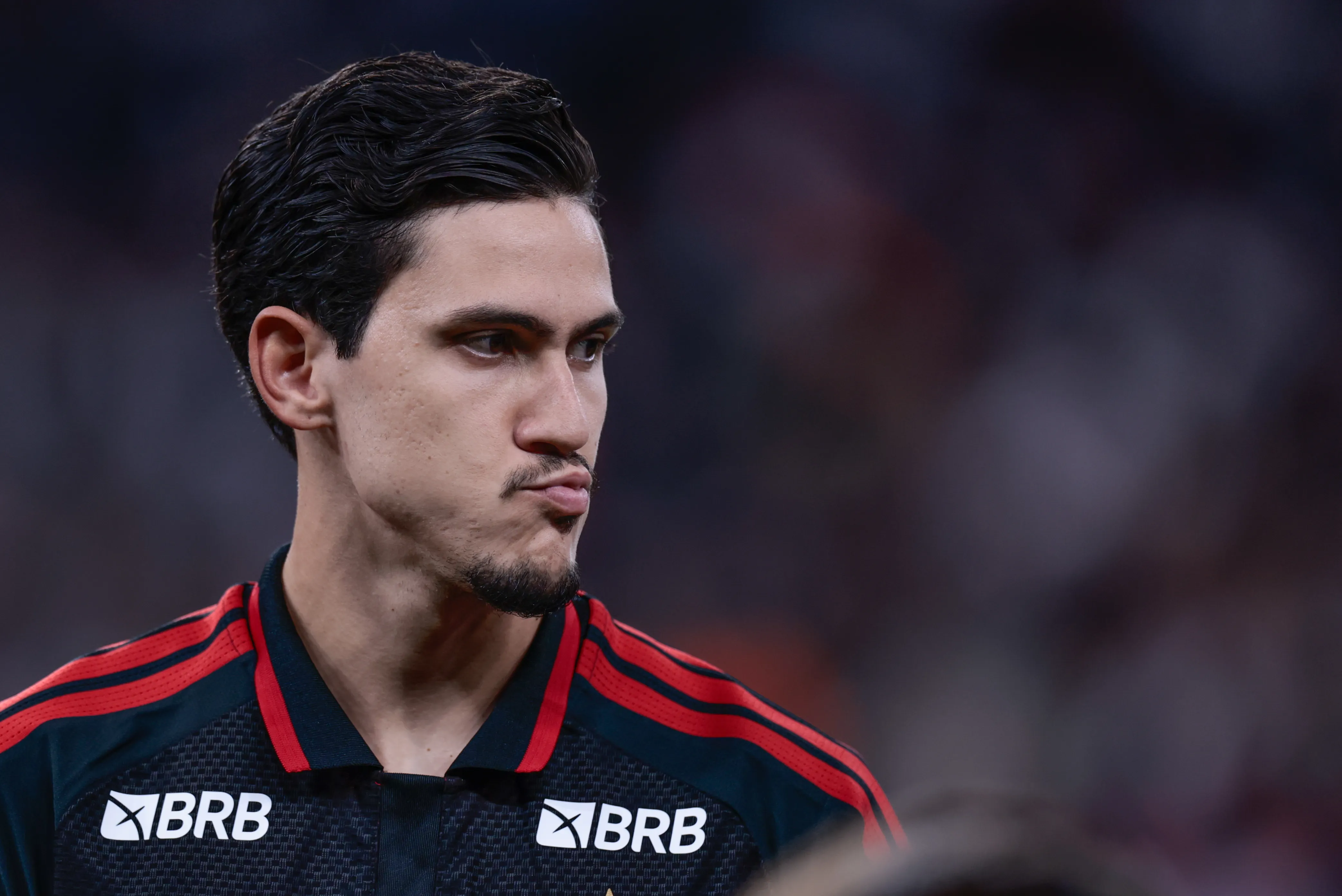 Pedro jogador do Flamengo durante partida contra o Corinthians no estadio Arena Corinthians pelo campeonato Brasileiro A 2026. Foto: Marcello Zambrana/AGIF
