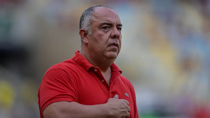 Marcos Braz dirigente do Flamengo antes da partida contra o Atletico-GO no estadio Maracana pelo campeonato Brasileiro A 2024. Foto: Thiago Ribeiro/AGIF