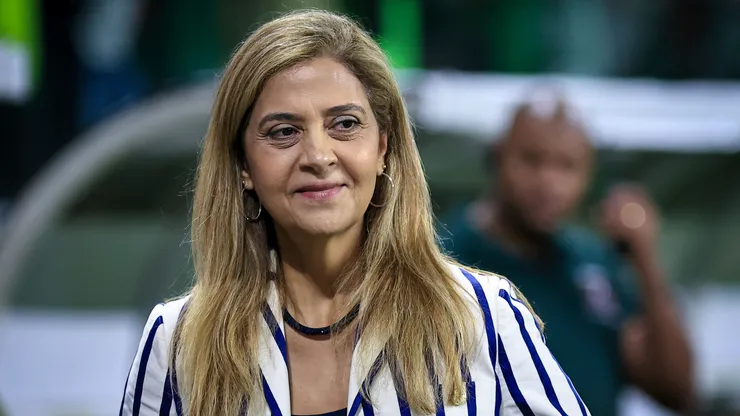 Leila Pereira presidente do Palmeiras antes de partida contra o Ceará no estádio Arena Allianz Parque pelo campeonato Copa Do Brasil 2025. Foto: Fabio Giannelli/AGIF