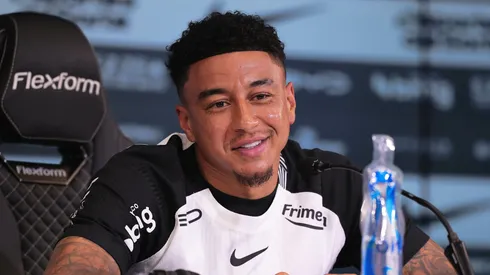 Jesse Lingard fala com a imprensa durante sua apresentacao como novo jogador do corinthians antes de partida contra o Coritiba no estadio Arena Corinthians pelo campeonato Brasileiro A 2026.