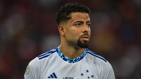 Joao Marcelo jogador do Cruzeiro durante partida contra o Flamengo no estadio Maracana pelo campeonato Brasileiro A 2024.