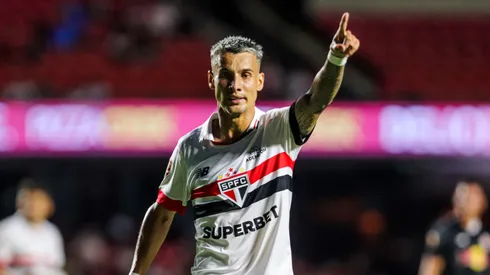 Ferreirinha jogador do São Paulo durante partida contra o Bragantino no estádio Morumbi pelo campeonato Paulista 2024. Foto: Reinaldo Campos/AGIF