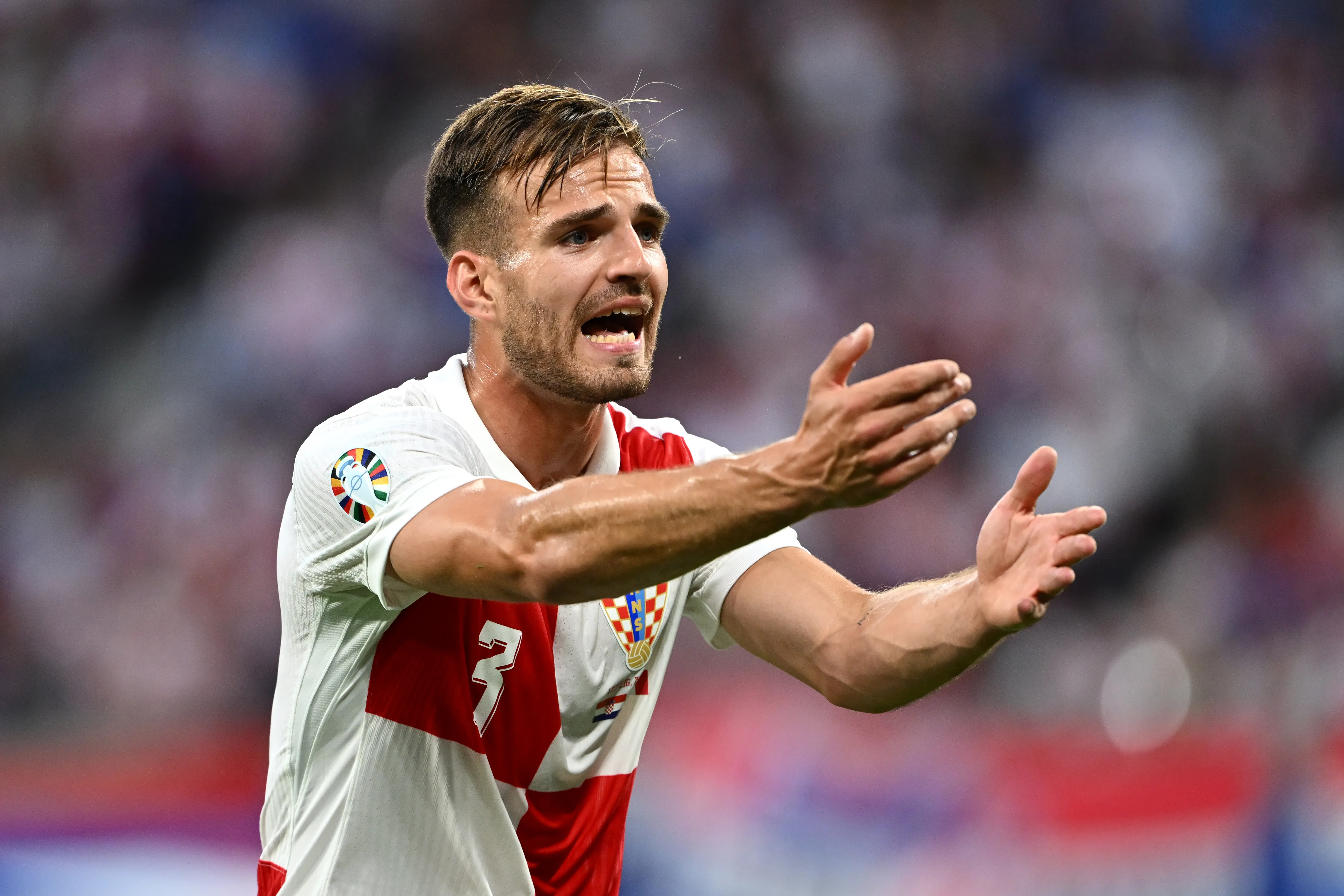 Marin Pongracic durante partida contra a Itália na Euro de 2024. (Photo by Dan Mullan/Getty Images)