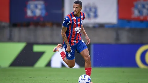 Luciano Juba jogador do Bahia durante partida contra o Sport no estadio Fonte Nova pelo campeonato Brasileiro A 2025.