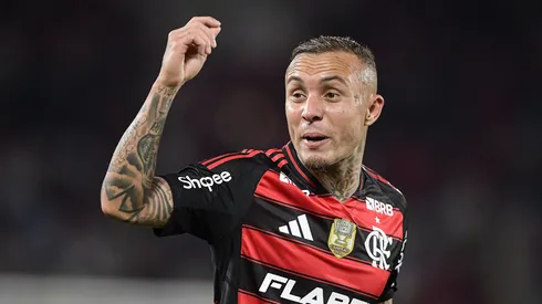 Everton Cebolinha jogador do Flamengo durante partida contra o Fluminense no estádio Maracanã pelo campeonato Brasileiro A 2025. Foto: Thiago Ribeiro/AGIF