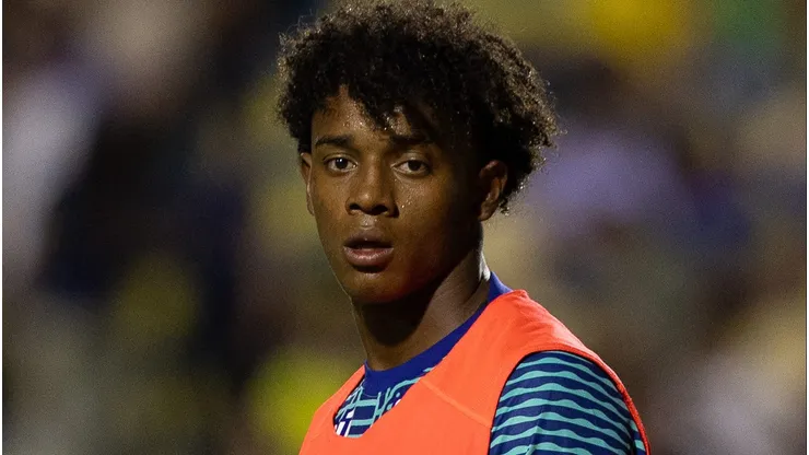 Bruninho durante confronto entre Seleção Brasileira sub-20 e Paraguai.