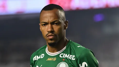Marlon Freitas jogador do Palmeiras durante partida contra o São Paulo no estádio Morumbi pelo campeonato Brasileiro A 2026. Foto: Jota Erre/AGIF