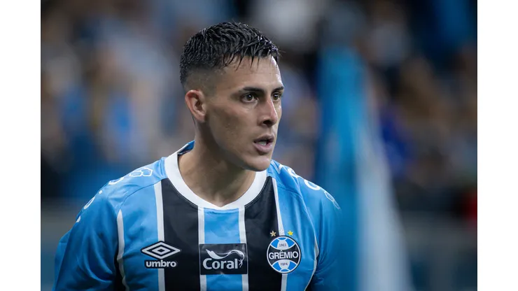 RS - PORTO ALEGRE - 25/11/2025 - BRASILEIRO A 2025, GREMIO X PALMEIRAS - Cristian Pavon jogador do Gremio durante partida contra o Palmeiras no estadio Arena do Gremio pelo campeonato Brasileiro A 2025. Foto: Maxi Franzoi/AGIF