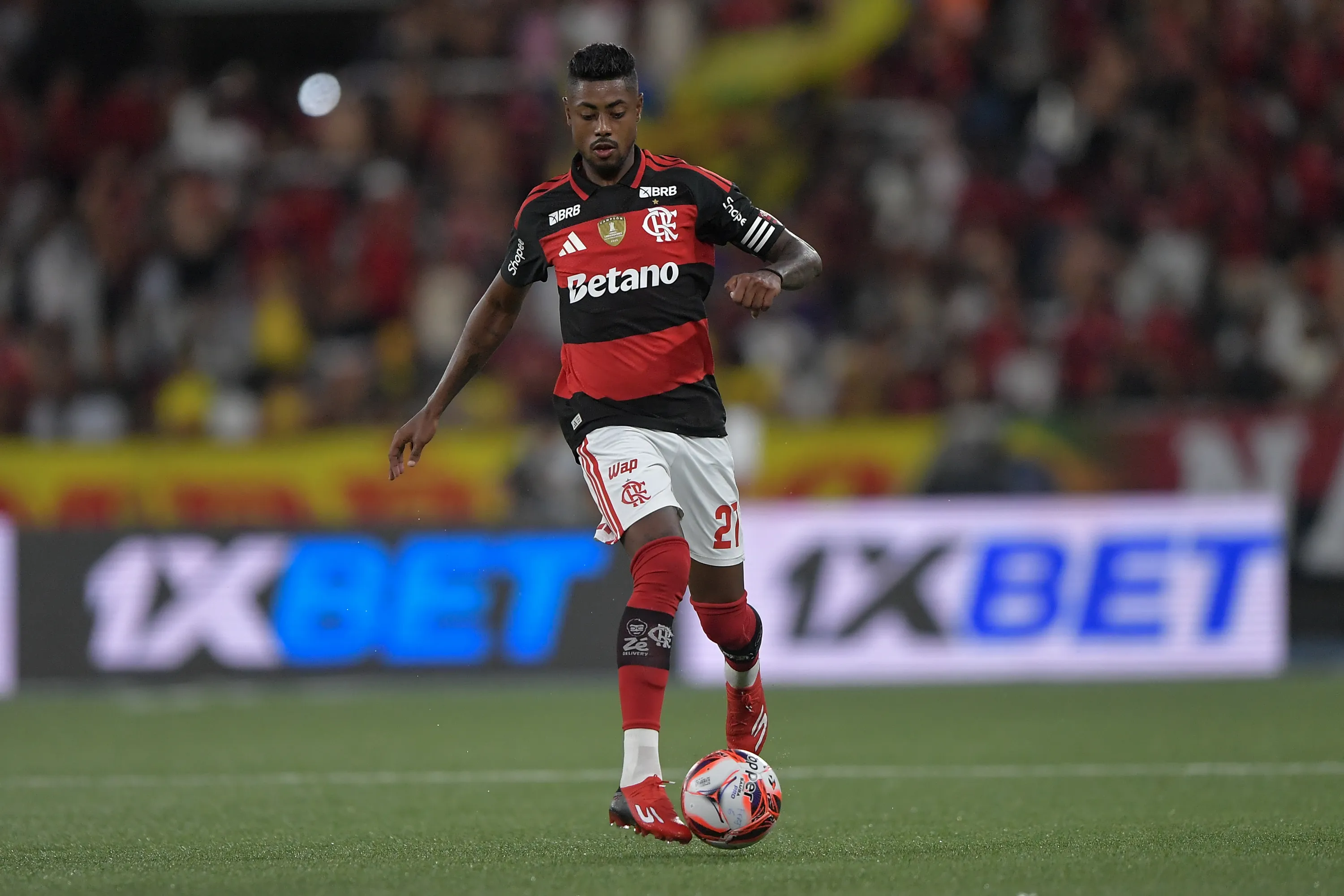 Bruno Henrique jogador do Flamengo durante partida contra o Botafogo no estadio Engenhao pelo campeonato Carioca 2026. Foto: Thiago Ribeiro/AGIF