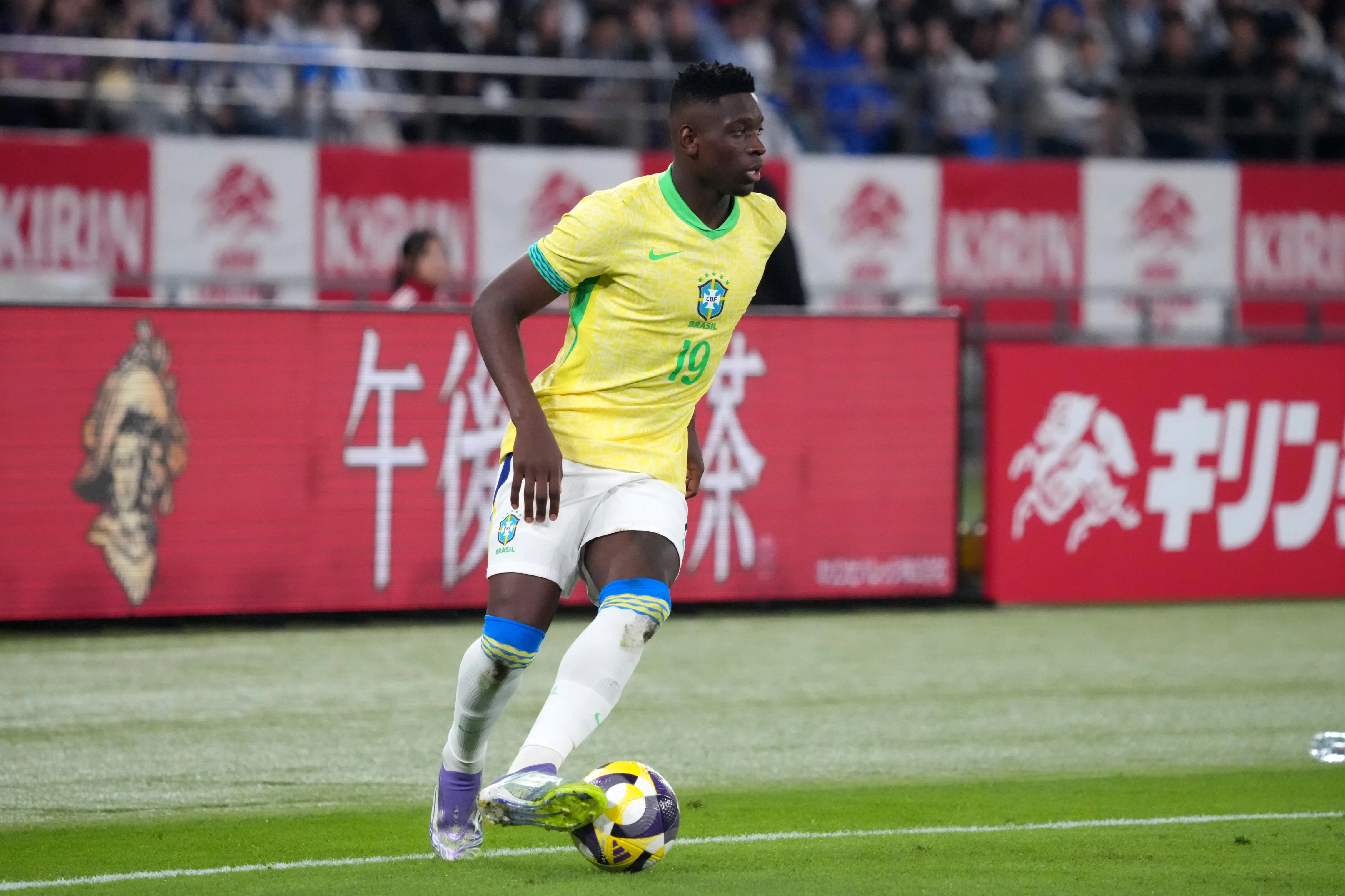 Luiz Henrique atuando em amistoso pela Seleção Brasileira – (Photo by Koji Watanabe/Getty Images)